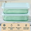 Pyrex Pyrex® Simply Store® Tinted Glass 6-cup Rectangle Storage Container with Lid, Aqua