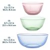 Pyrex Pyrex® Colors Sculpted Tinted 3-piece Mixing Bowl Set, No Lid (Pink,Green,Blue)