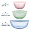Pyrex Pyrex® Sculpted Tinted Glass Mixing Bowls with Lids, 6-pc Set, Mixed Colors