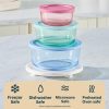 Pyrex Pyrex® Simply Store® Tinted Glass Round Storage Containers, 6-pc Set, Mixed Colors