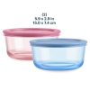 Pyrex Pyrex® Simply Store® Tinted Glass 4-cup Round Storage Containers, 4-pc Set, Mixed Colors