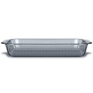 Pyrex Pyrex® Sculpted Tinted Colors Sculpted Tinted 9" x 13" Baking Dish, Smoke