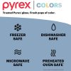 Pyrex Pyrex® Colors Sculpted Tinted 8" Square Baking Dish with Plastic Lid, Smoke